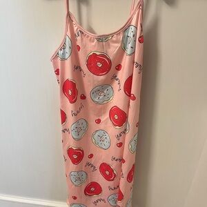 Ekouaer Pink Donut Print Nightgown